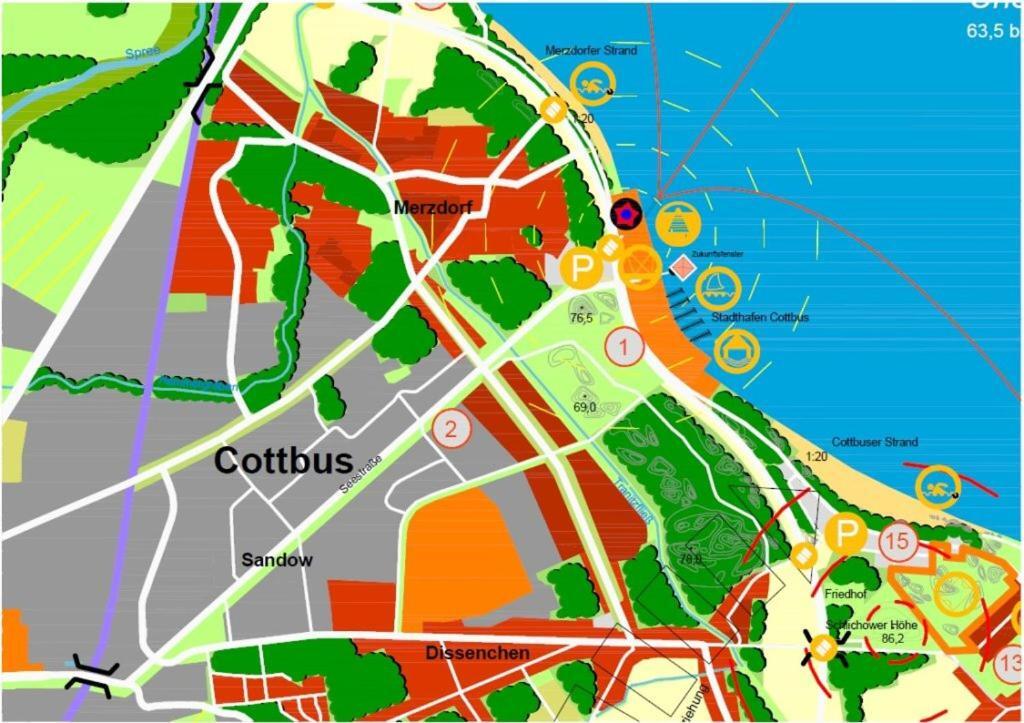 Zimmervermietung Cottbusser Ostsee Exteriör bild